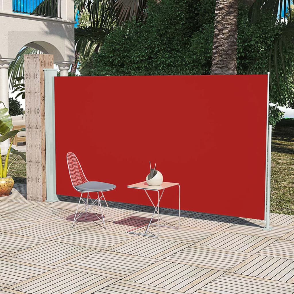 vidaXL Seitenmarkise Ausziehbar 160x300 cm Rot