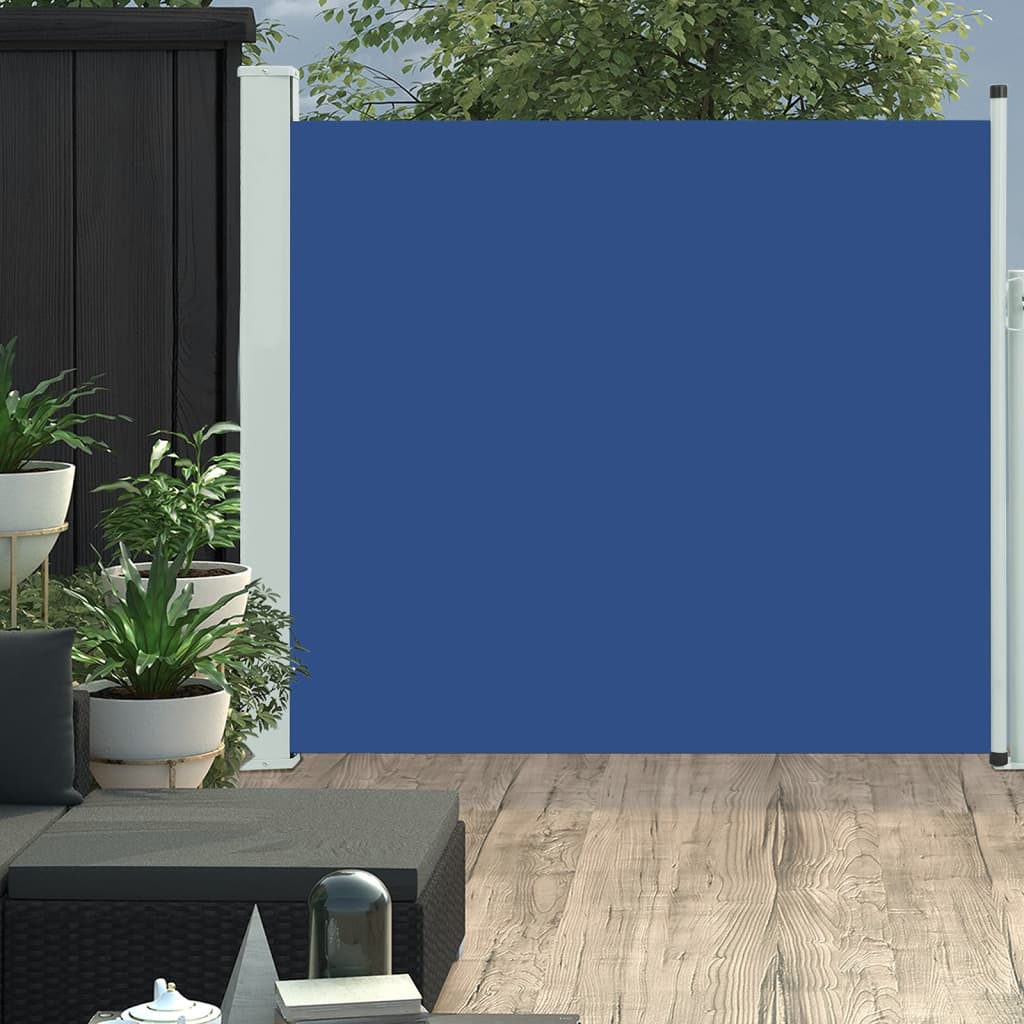 vidaXL Seitenmarkise Ausziehbar 170x300 cm Blau