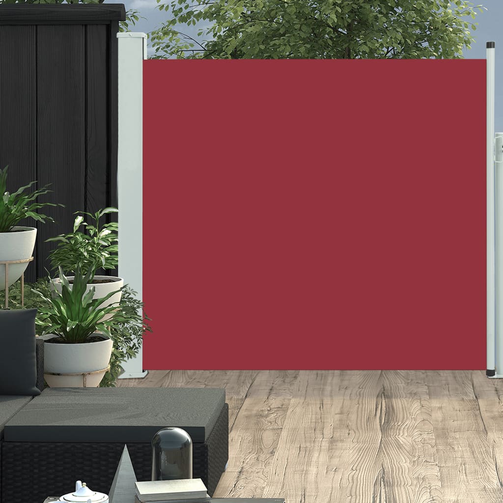 Piros kihúzható oldalsó terasznapellenző 170 x 300 cm 