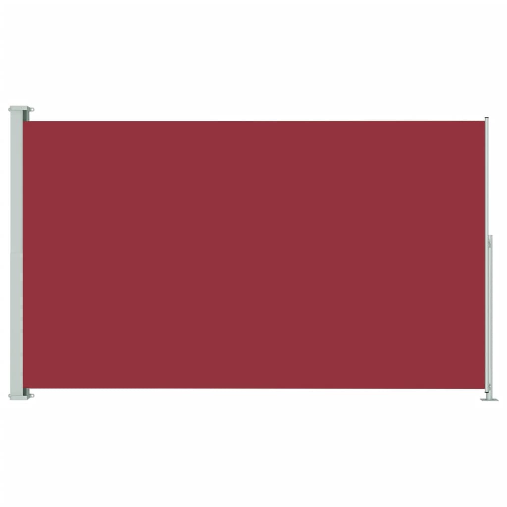 Piros behúzható oldalsó terasznapellenző 180 x 300 cm 
