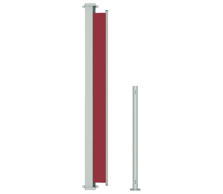 vidaXL sammenrullelig sidemarkise til terrassen 180x300 cm rød