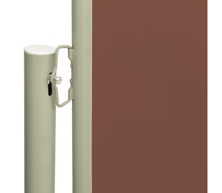 vidaXL Ištraukiama šoninė kiemo pertvara, rudos spalvos, 220x300cm