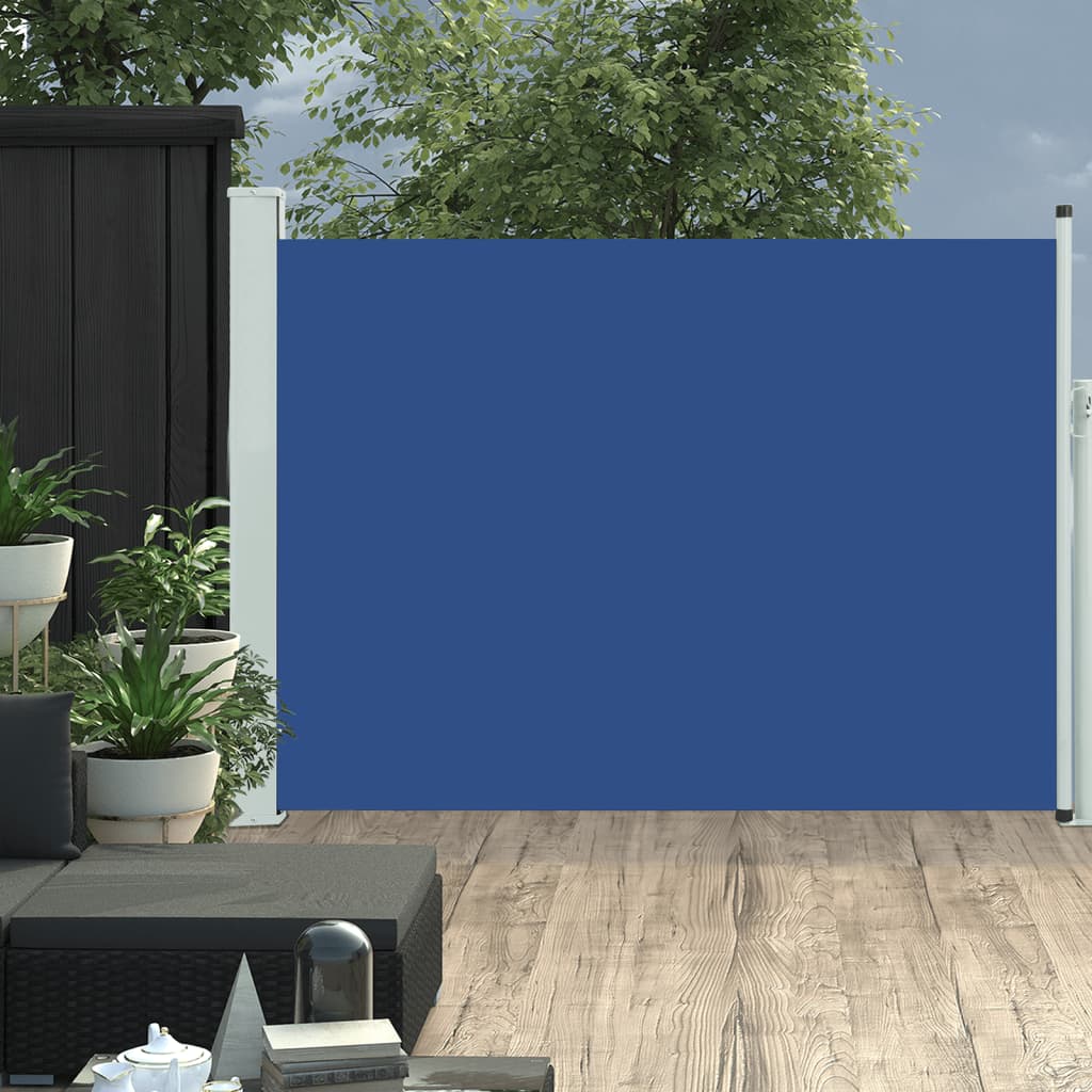 vidaXL Copertină laterală retractabilă de terasă, albastru, 117×500 cm 117x500 imagine noua