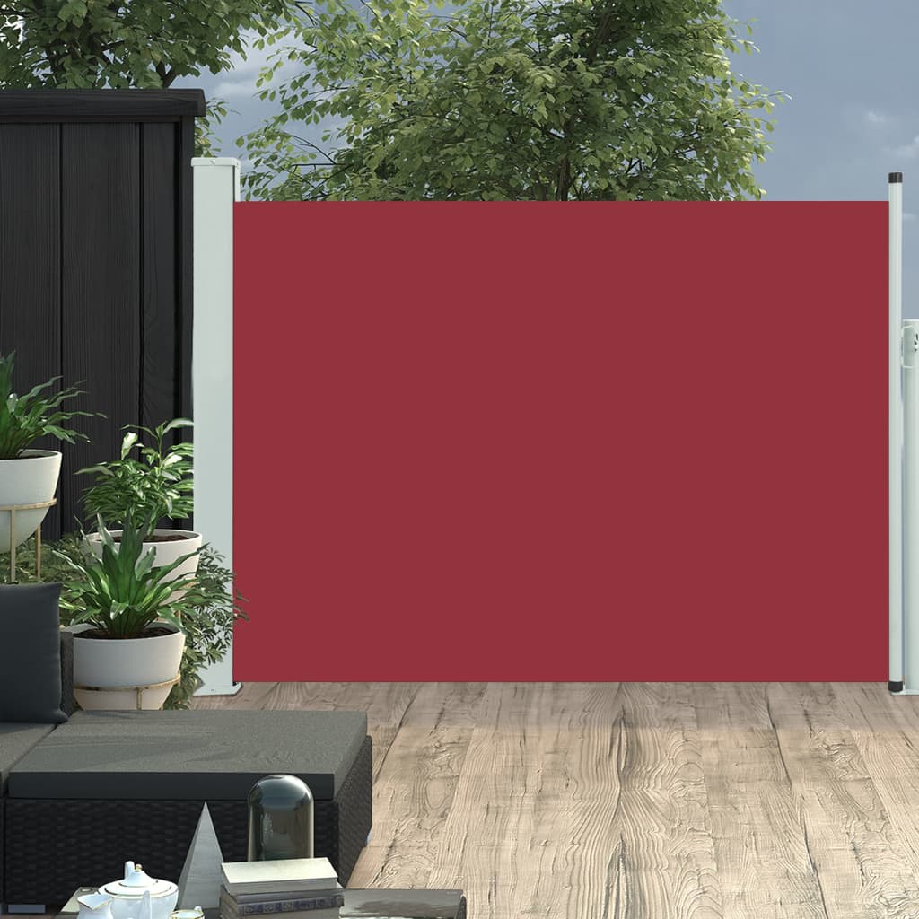 vidaXL Copertină laterală retractabilă de terasă, roșu, 117×500 cm 117x500 imagine noua