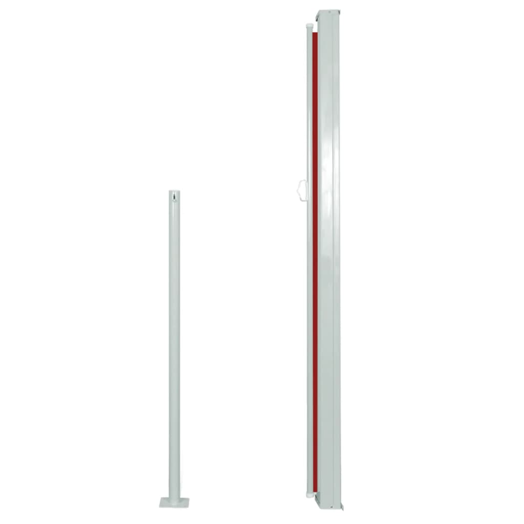 vidaXL Patio Retractable Side Awning 160x500 cm Red