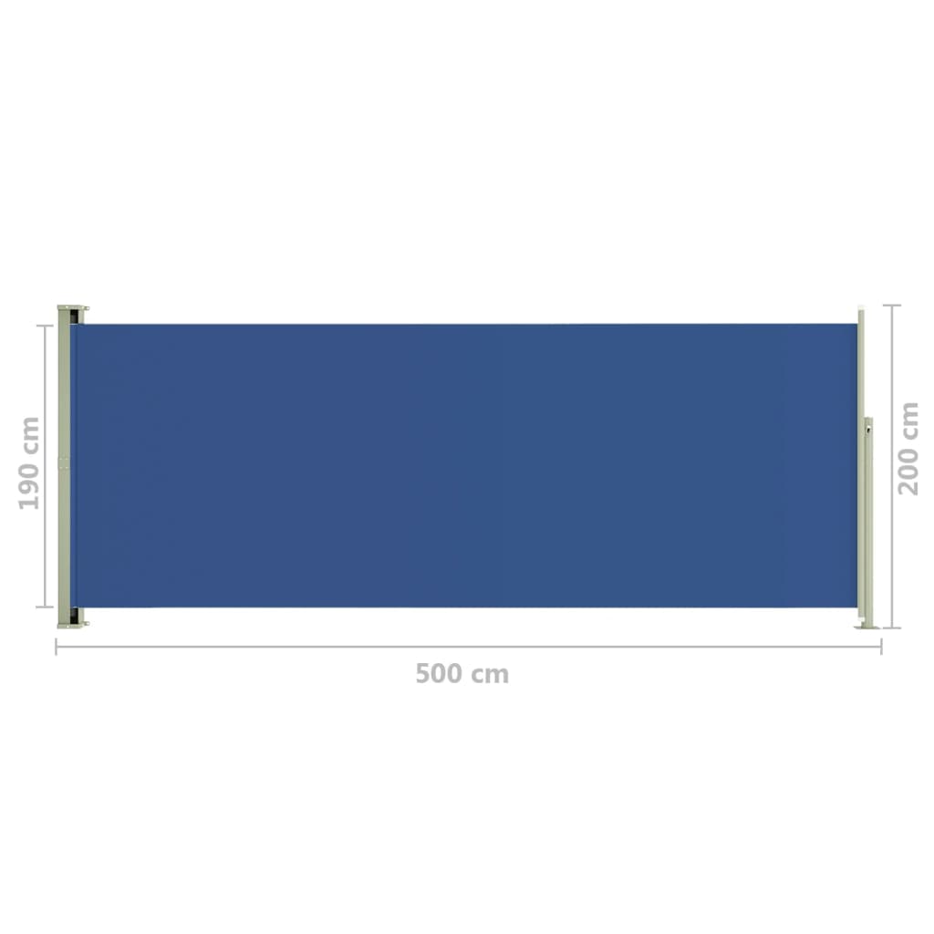 Seitenmarkise Ausziehbar 200×500 cm Blau kaufen 8