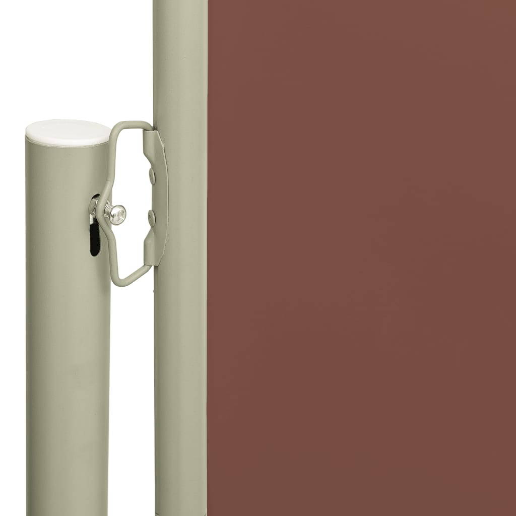 vidaXL Zwijana markiza boczna na taras, 220x500 cm, brązowa