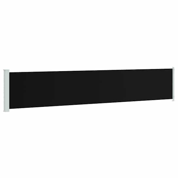vidaXL lahtit&otilde;mmatav terrassi k&uuml;lgsein, 117 x 614 cm, must