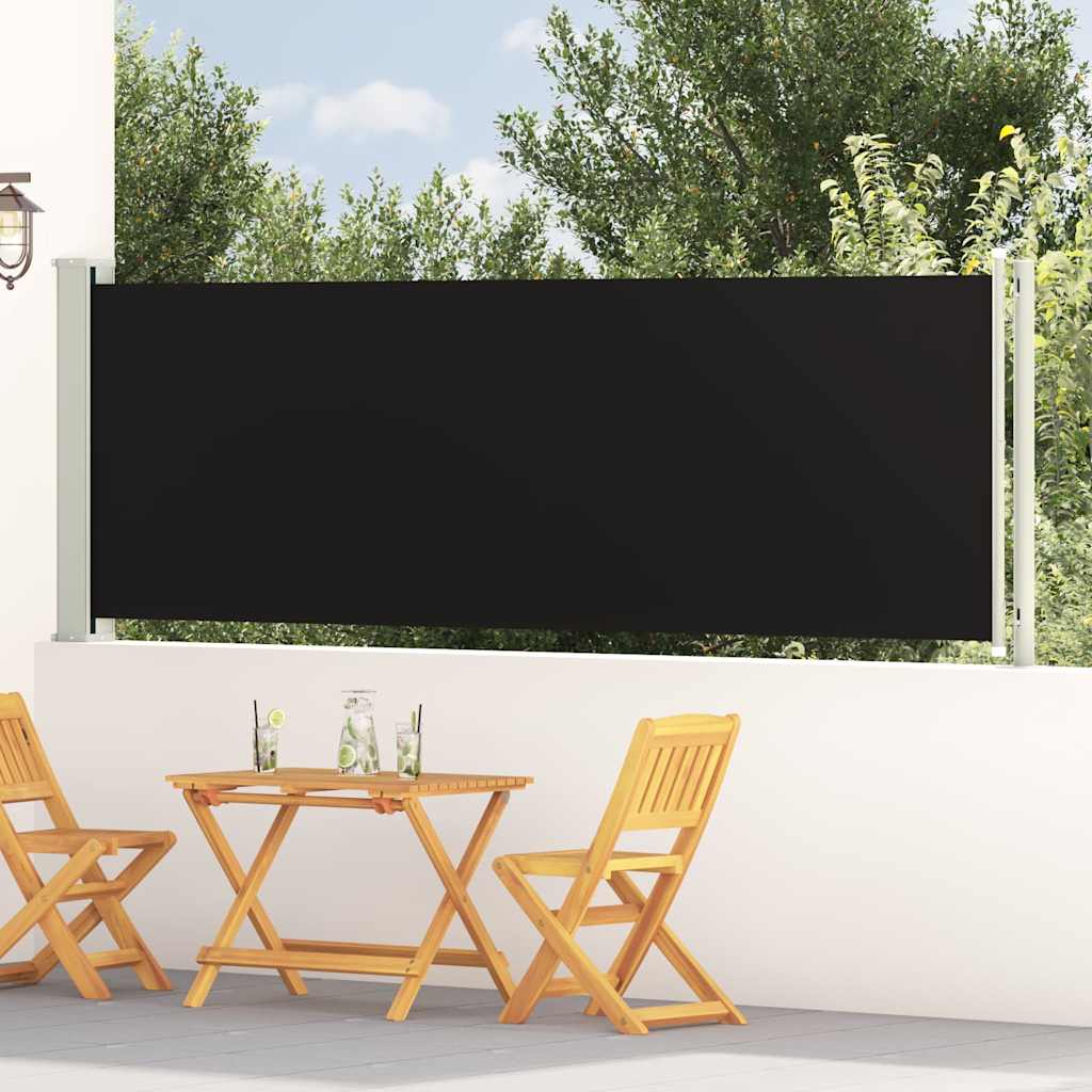 vidaXL Copertină laterală retractabilă de terasă, negru, 117x600 cm