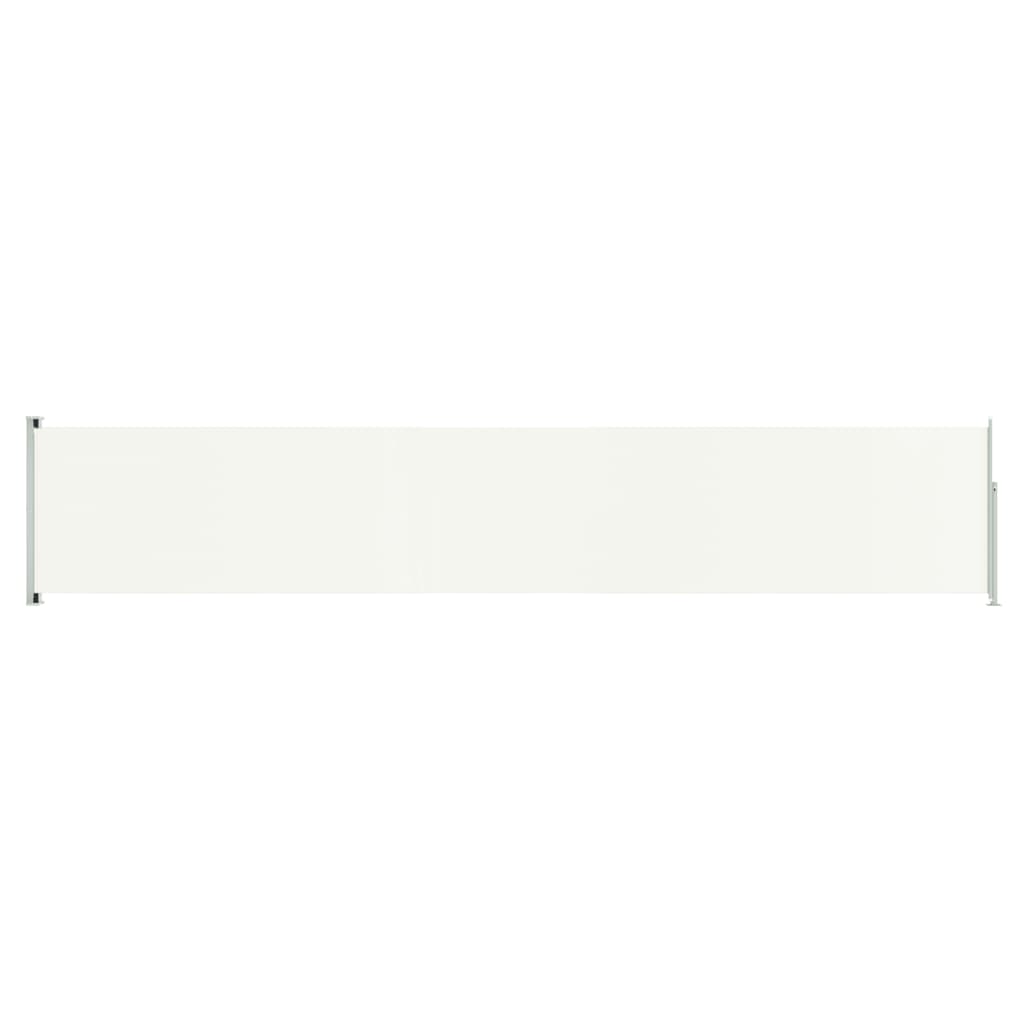 Tuinscherm uittrekbaar 117x600 cm crèmekleurig