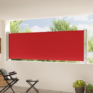 Zatahovací boční markýza 117 x 600 cm červená - obrázek 3