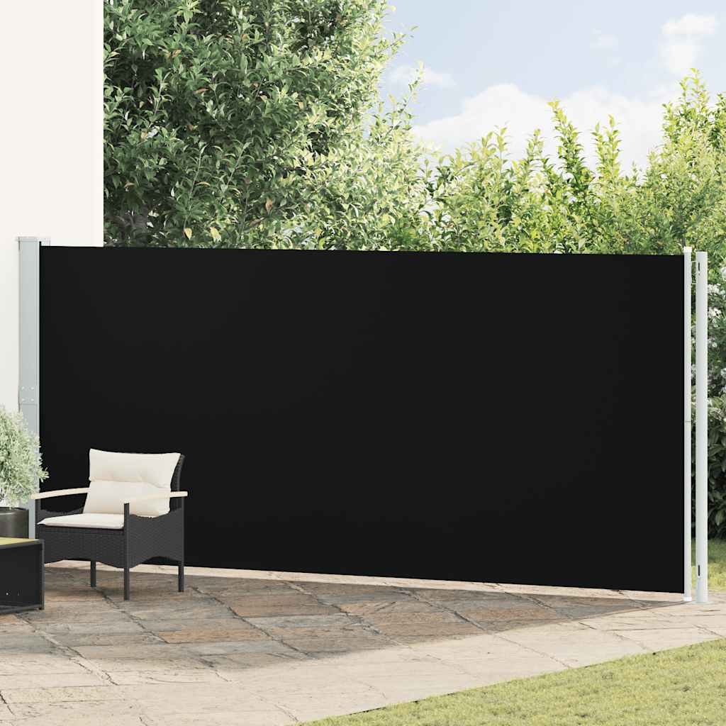 vidaXL Copertină laterală retractabilă de terasă, negru, 180x600 cm