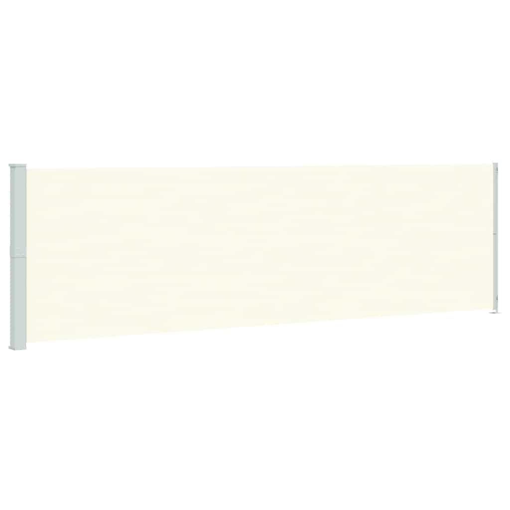 E-shop vidaXL Zaťahovacia bočná markíza 180x600 cm krémová