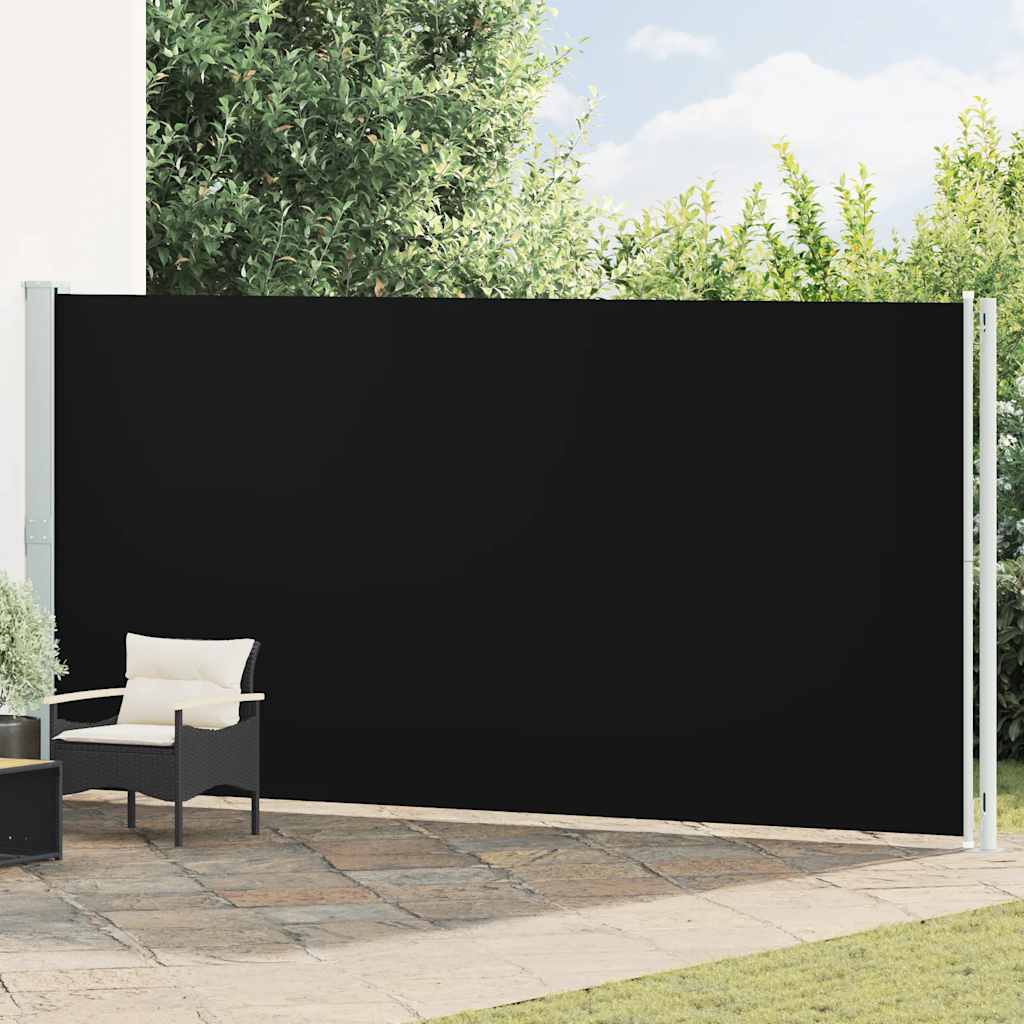 vidaXL Copertină laterală retractabilă de terasă, negru, 200x600 cm