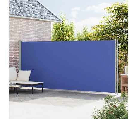 vidaXL Copertină laterală retractabilă de terasă, albastru, 200x600 cm