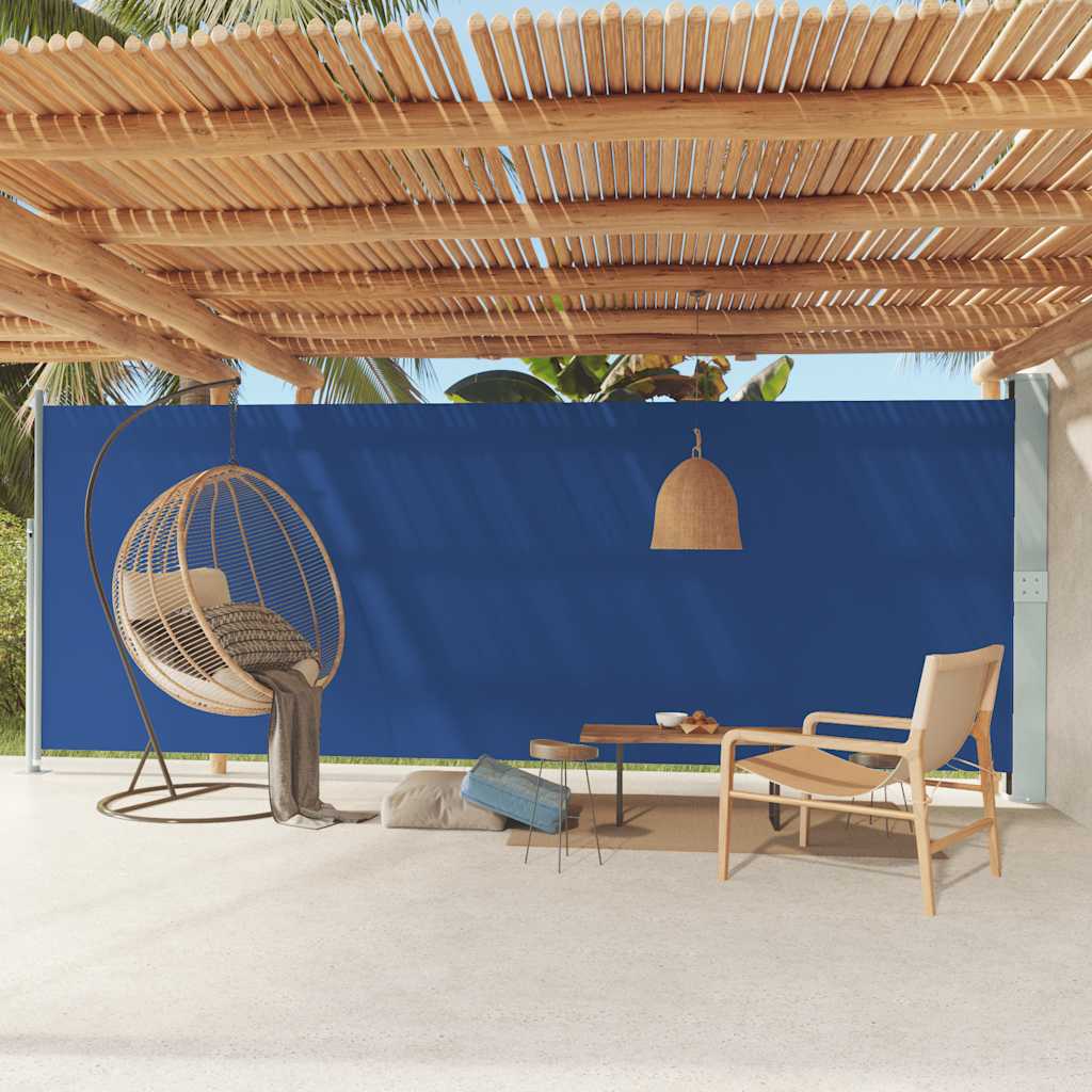 vidaXL Seitenmarkise Ausziehbar 200x600 cm Blau
