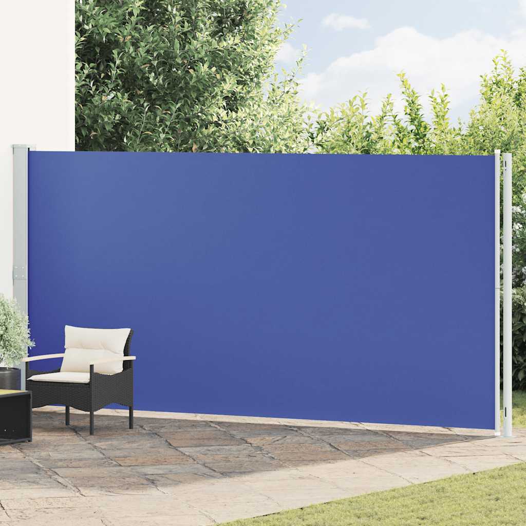 vidaXL Copertină laterală retractabilă de terasă, albastru, 200x600 cm
