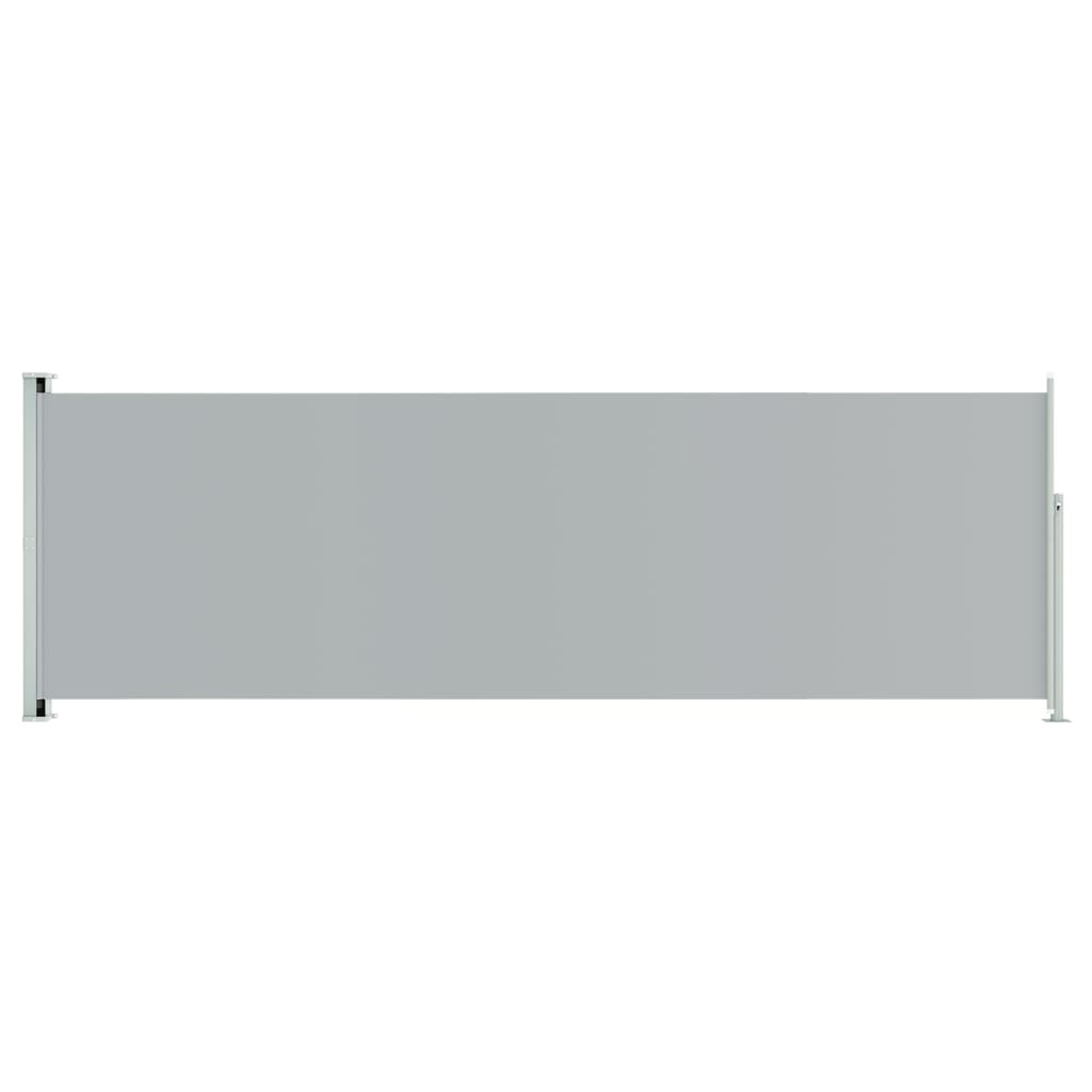Image of vidaXL Patio Retractable Side Awning 200x600 cm Grey