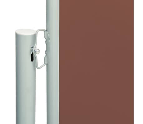 vidaXL Patio Retractable Side Awning 78.7"x236.2" Brown