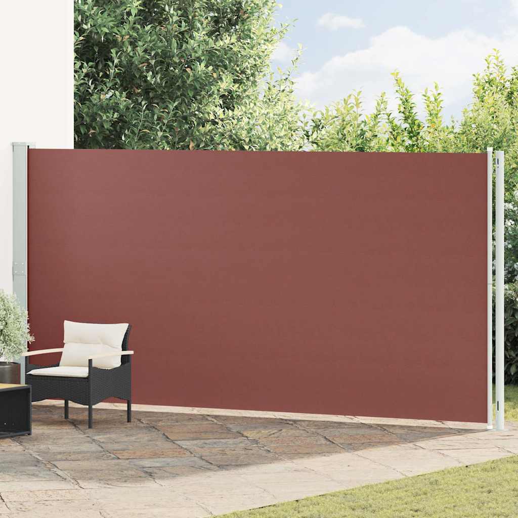 vidaXL Copertină laterală retractabilă de terasă, maro, 200x600 cm