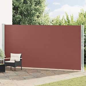 Zložljiva stranska tenda za teraso 200x600 cm rjava