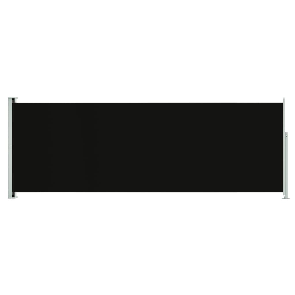 Image of vidaXL Patio Retractable Side Awning 220x600 cm Black