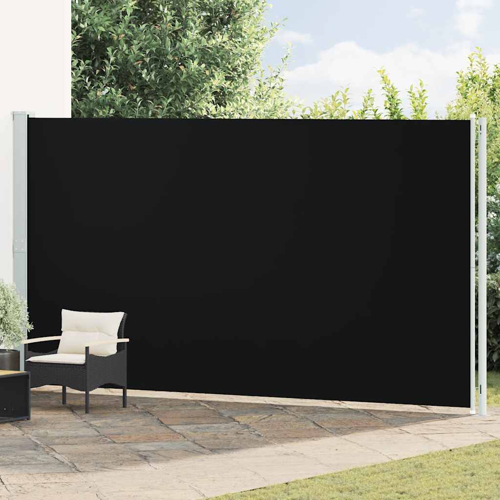 vidaXL Copertină laterală retractabilă de terasă, negru, 220x600 cm