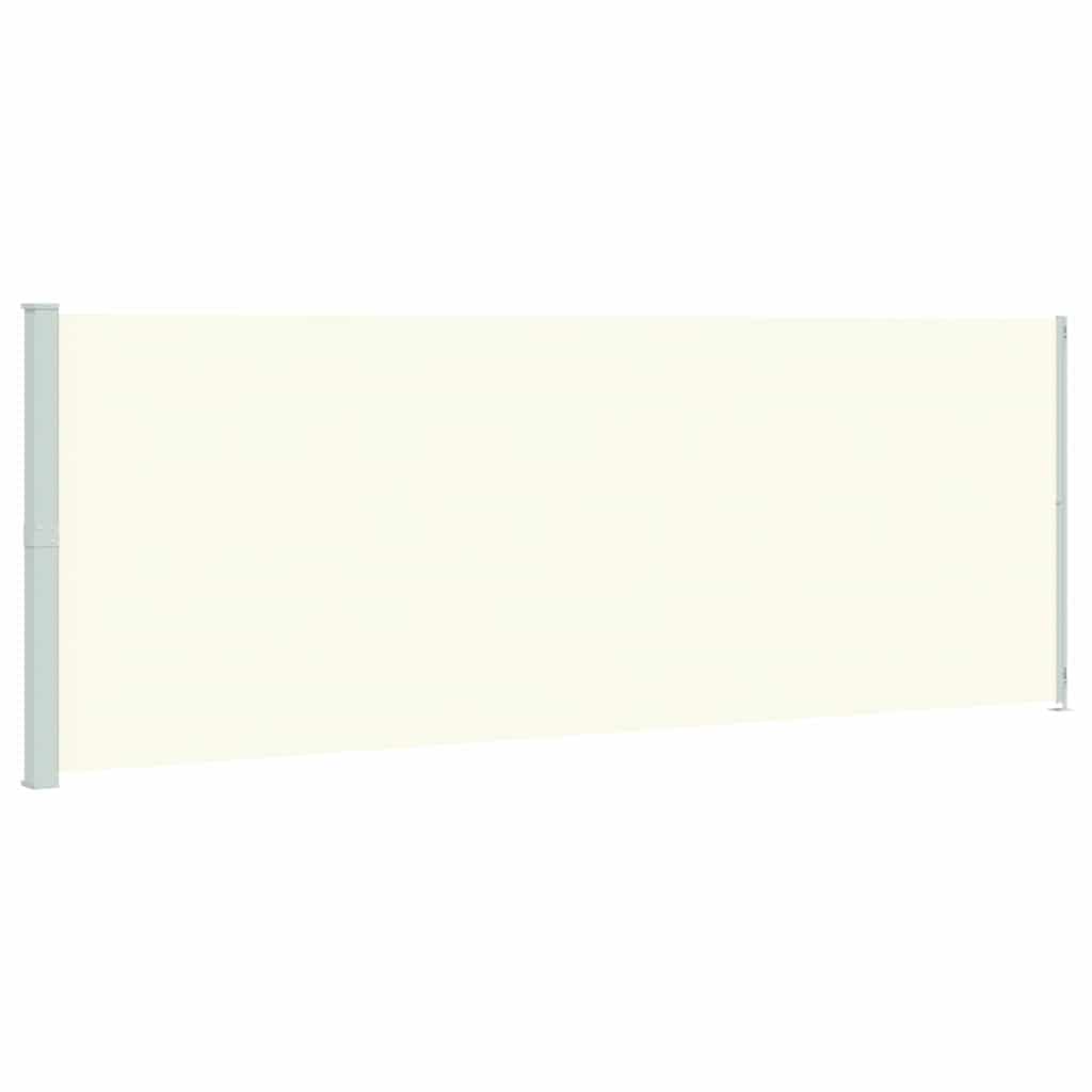 vidaXL Zaťahovacia bočná markíza na terasu 220x600 cm krémová