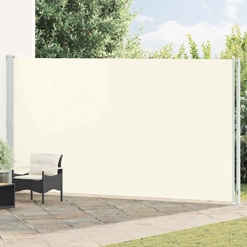 vidaXL Copertină laterală retractabilă de terasă, crem, 220x600 cm