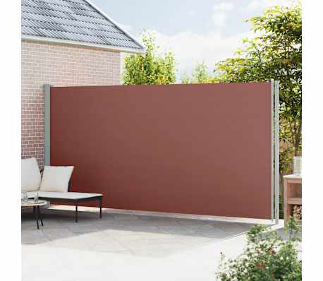 vidaXL Auvent lat&eacute;ral r&eacute;tractable de patio 220x600 cm Marron