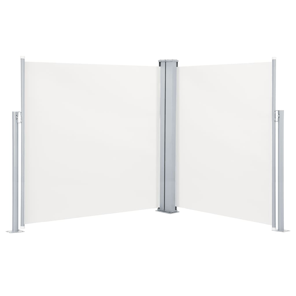 vidaXL Tuinscherm uittrekbaar 140x600 cm crème
