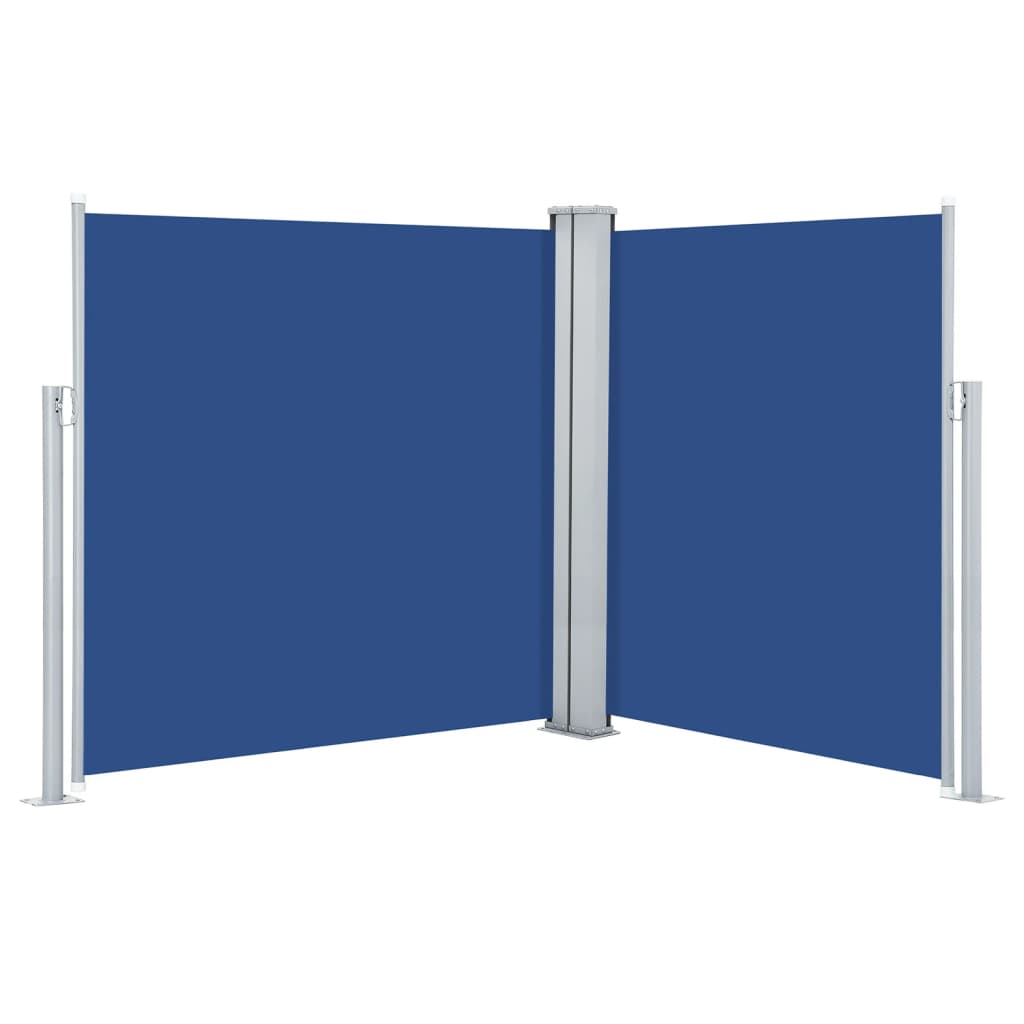 vidaXL Tuinscherm uittrekbaar 140x600 cm blauw