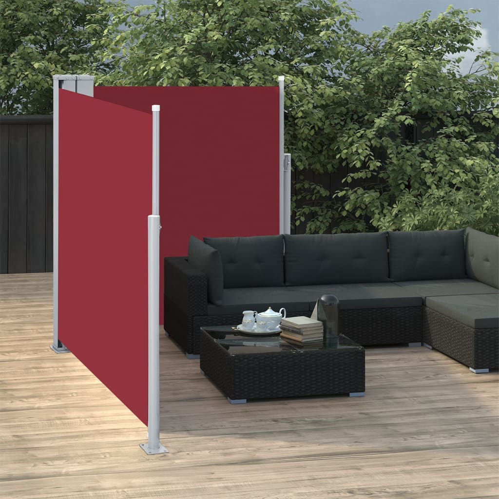 

vidaXL Tuinscherm uittrekbaar 140x600 cm rood