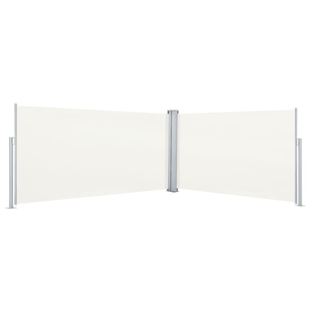 vida XL Seitenmarkise Ausziehbar Creme 160x 600 cm