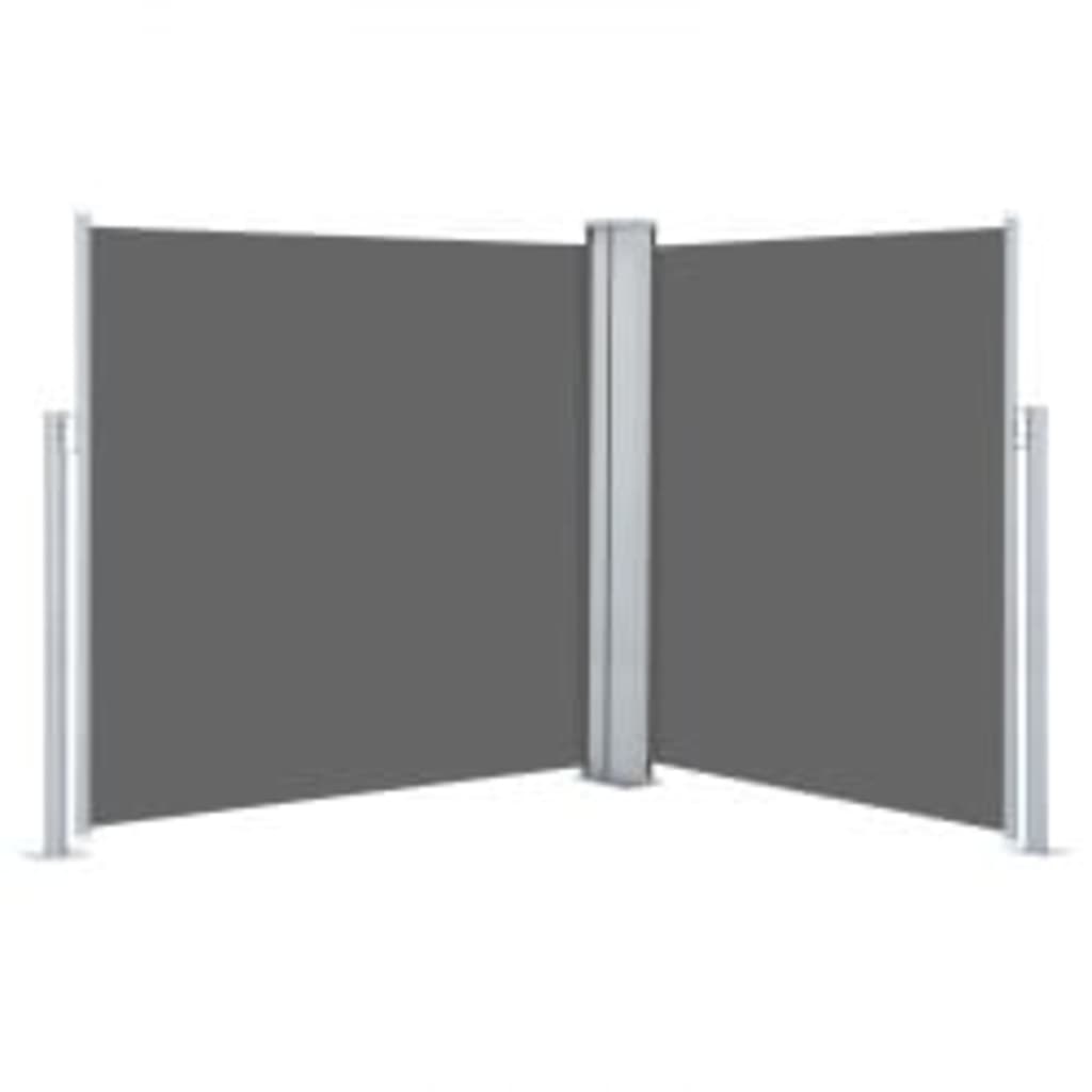 vidaXL Zatahovací boční markýza antracitová 160 x 600 cm