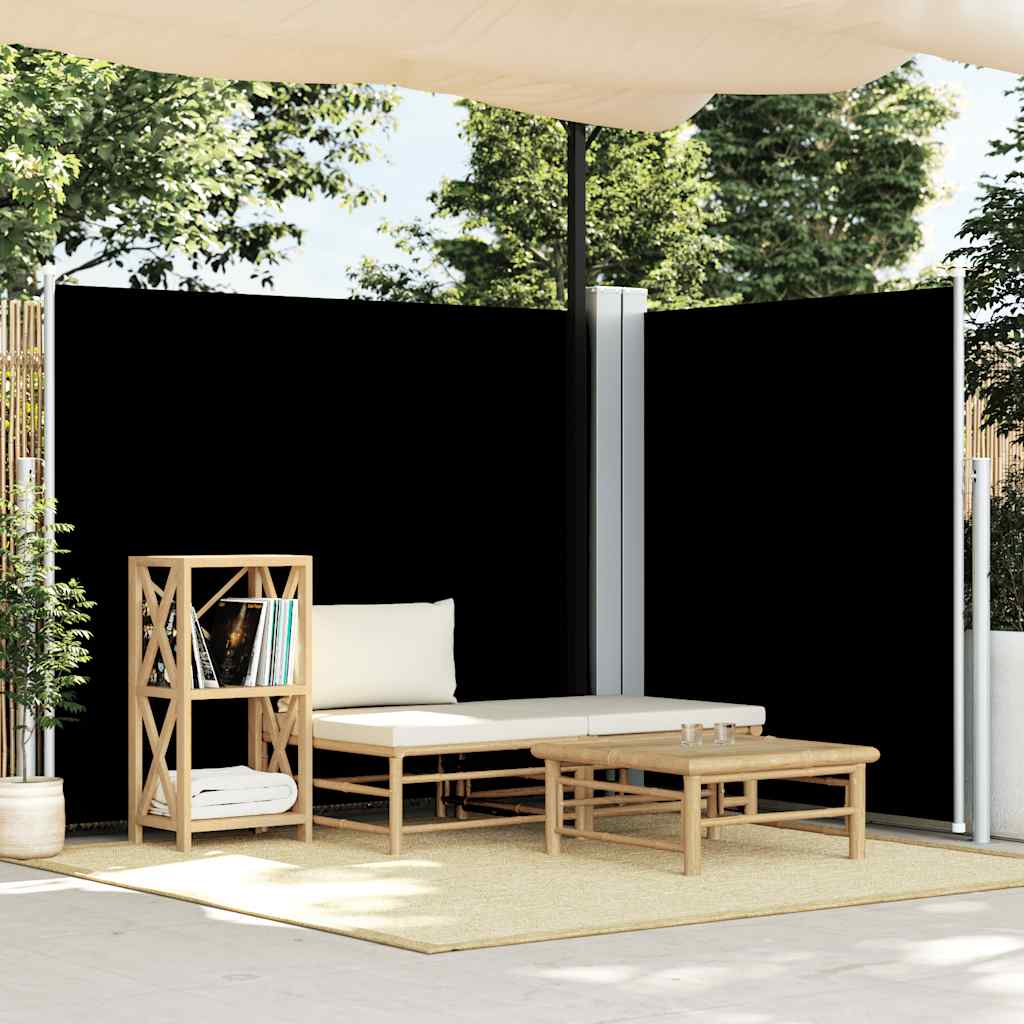 vidaXL Copertină laterală retractabilă, negru, 180x600 cm