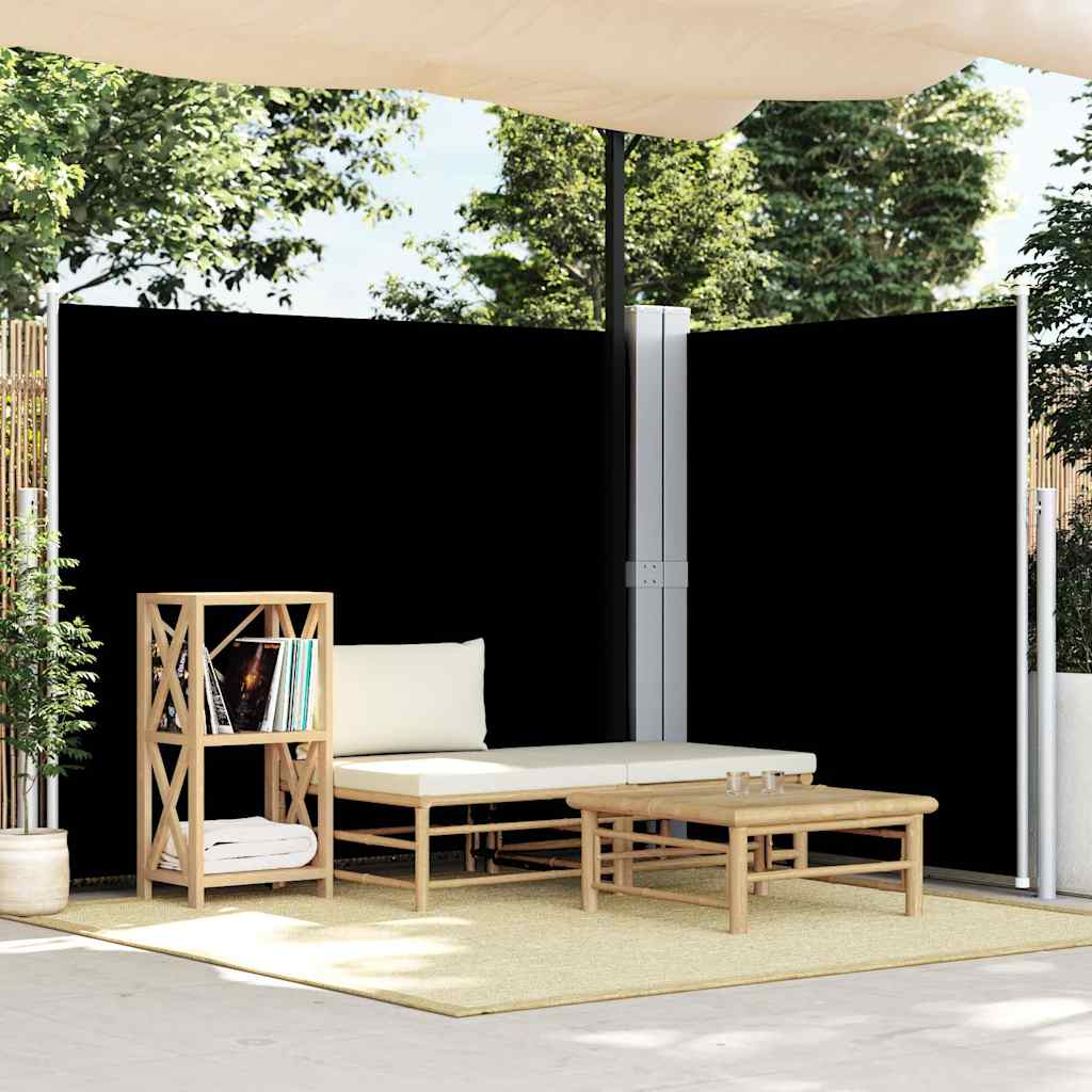 vidaXL Copertină laterală retractabilă, negru, 180x600 cm