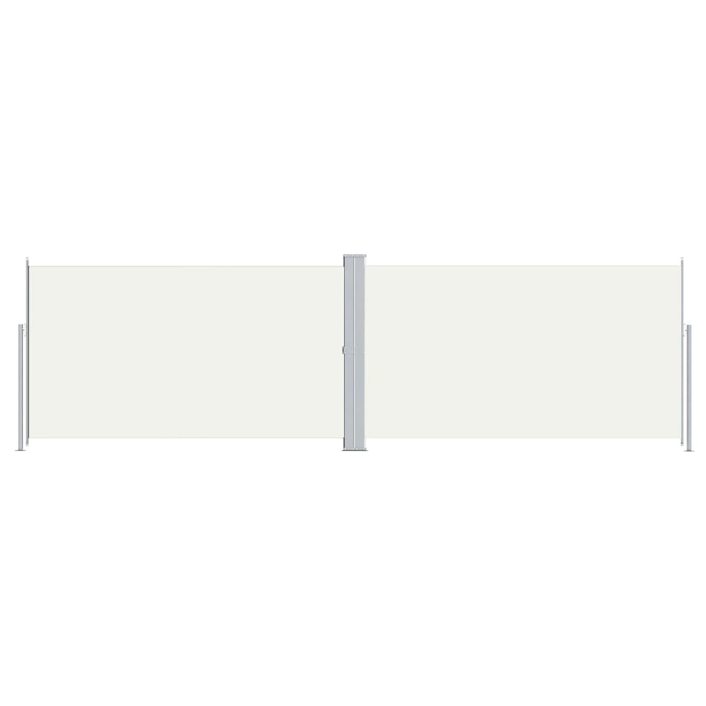 vidaXL Zatahovací boční markýza krémová 180 x 600 cm