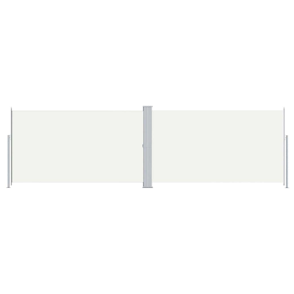 vidaXL Zatahovací boční markýza krémová 180 x 600 cm