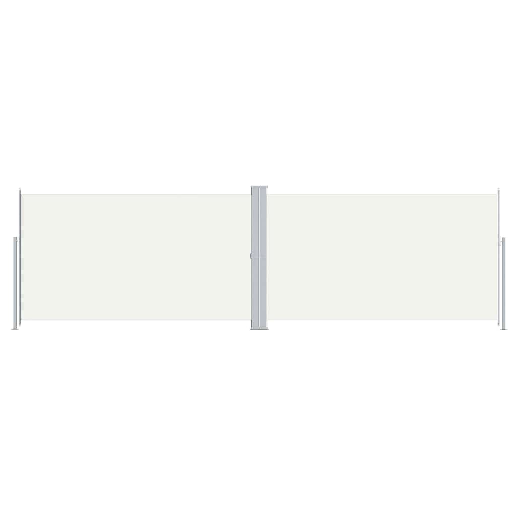 vidaXL Zatahovací boční markýza krémová 180 x 600 cm