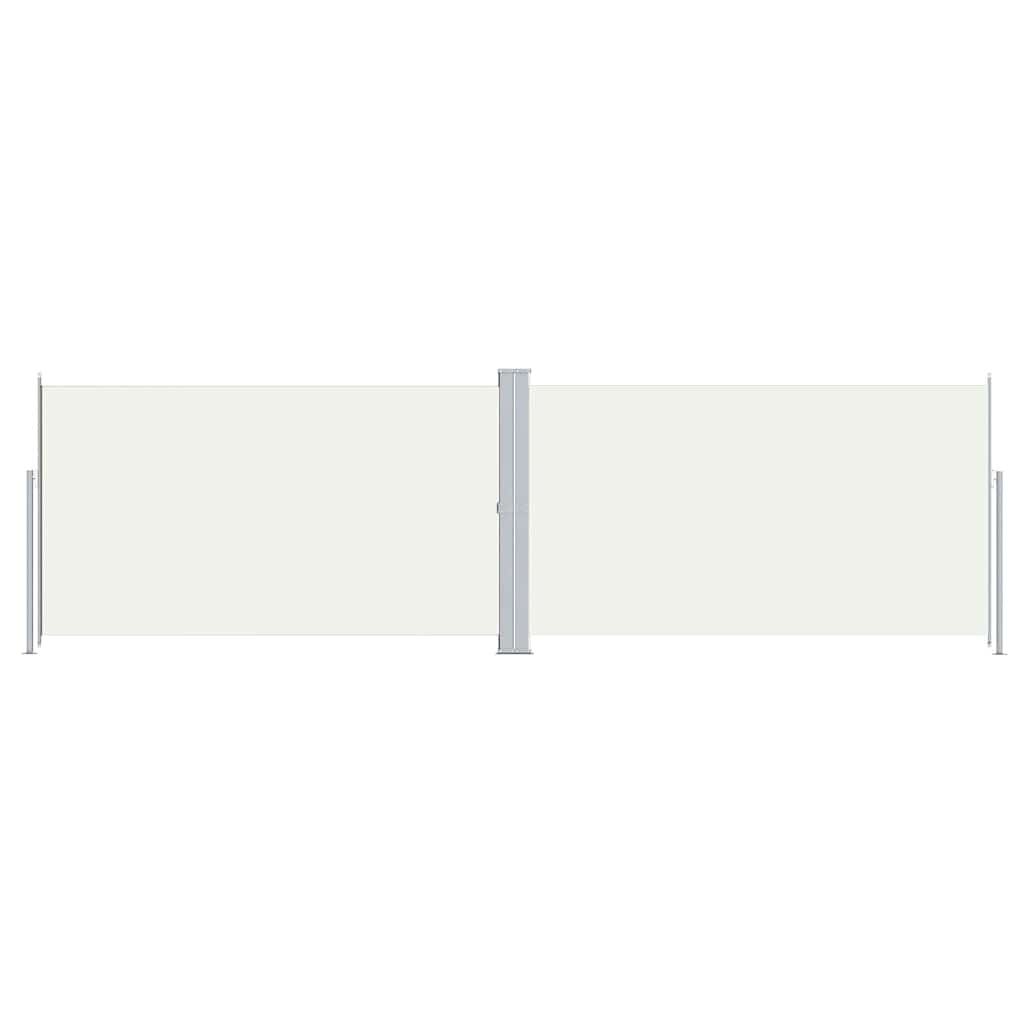 vidaXL Zaťahovacia bočná markíza krémová 180x600 cm