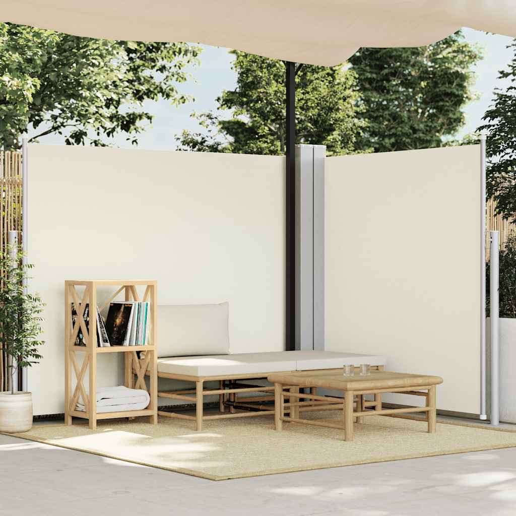 vidaXL Copertină laterală retractabilă, crem, 180x600 cm