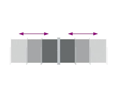 vidaXL Σκίαστρο Πλαϊνό Συρόμενο Ανθρακί 180 x 600 εκ.