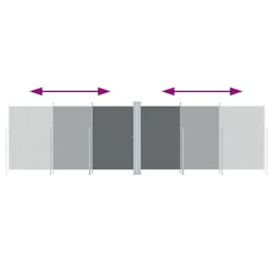 vidaXL Σκίαστρο Πλαϊνό Συρόμενο Ανθρακί 180 x 600 εκ.