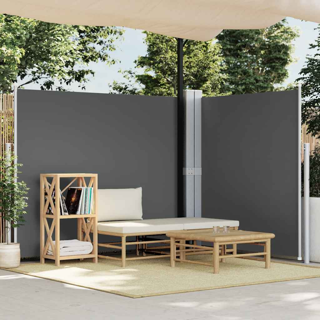 vida XL Seitenmarkise Ausziehbar Anthrazit 180x 600 cm
