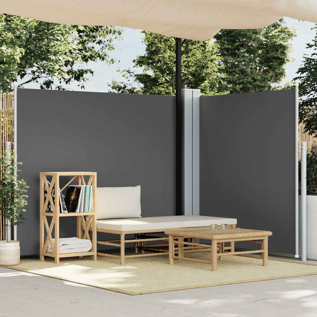 vidaXL Seitenmarkise Ausziehbar Anthrazit 180x600 cm
