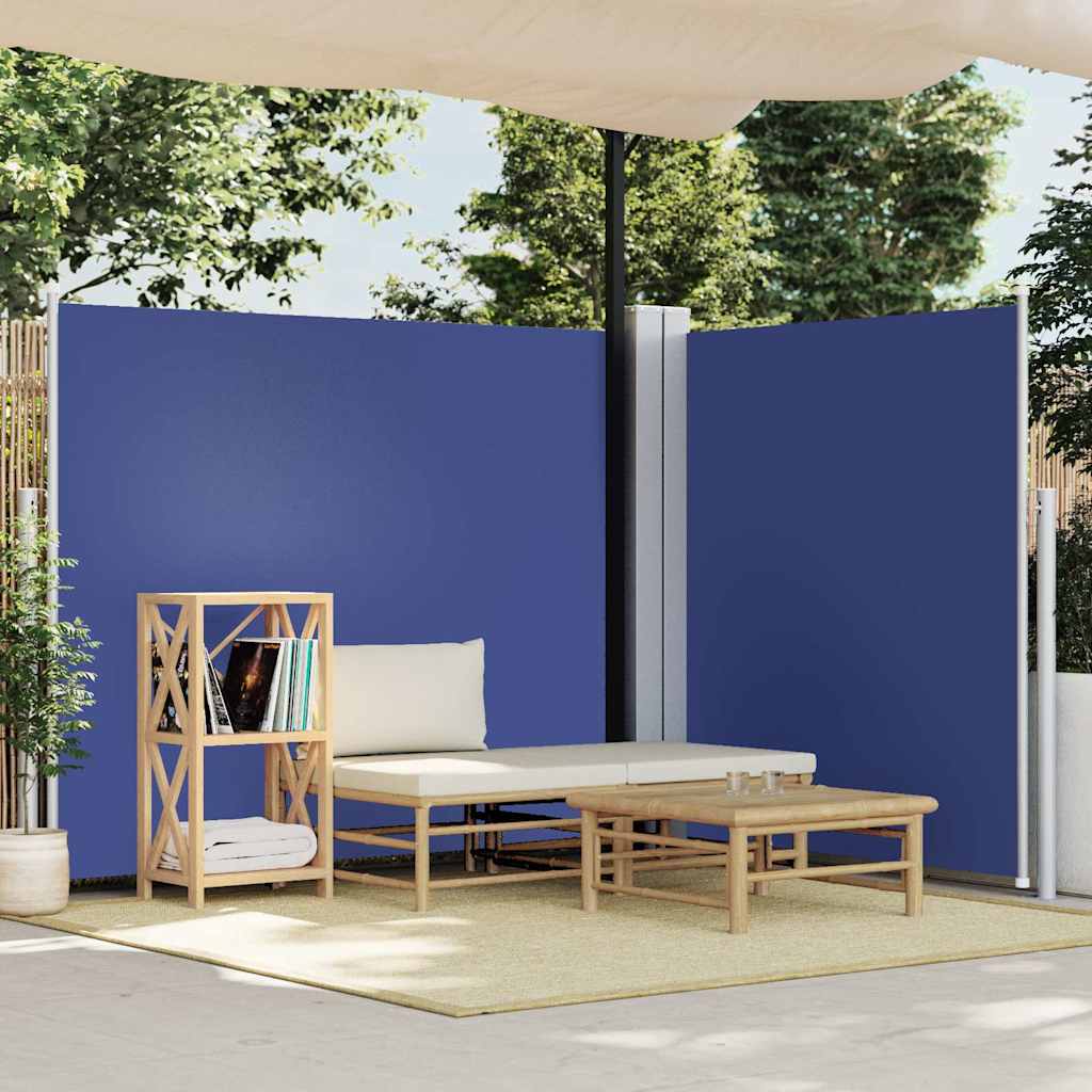 vidaXL Copertină laterală retractabilă, albastru, 180x600 cm