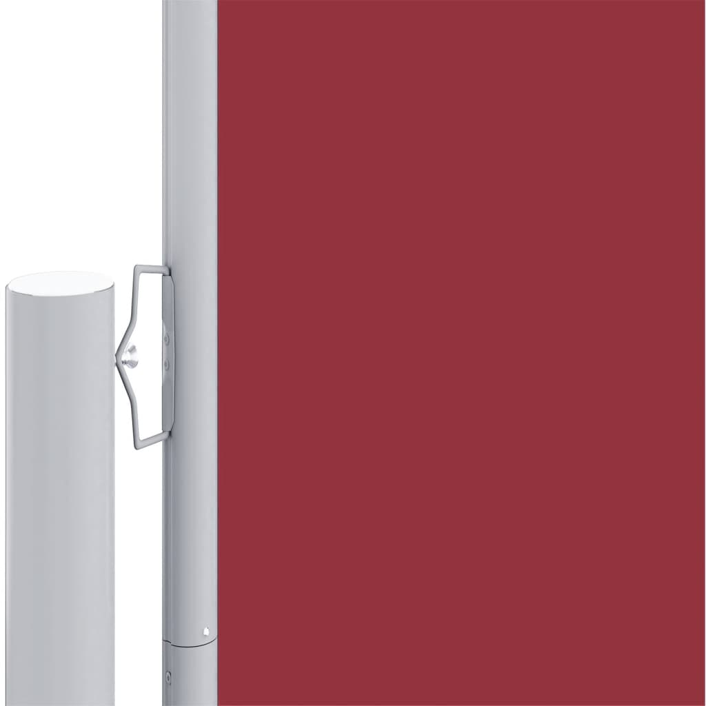 Piros behúzható oldalsó napellenző 180 x 600 cm 