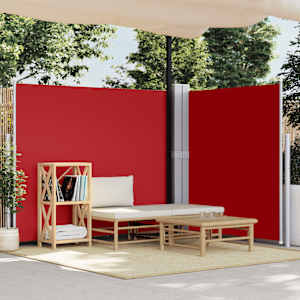 Zložljiva stranska tenda rdeča 180x600 cm