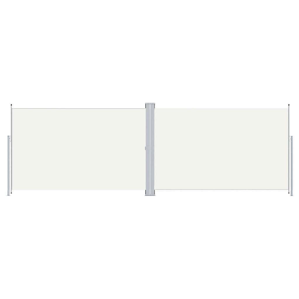 vidaXL Zatahovací boční markýza krémová 200 x 600 cm